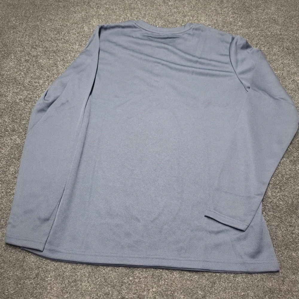 Snap-on Tools Mens Gray Long Sleeve Performance Henley Shirt Large NWT